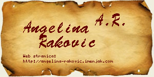 Angelina Raković vizit kartica